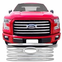 Fits 2015 Ford F150 XLT-Chrome Grille Overlay