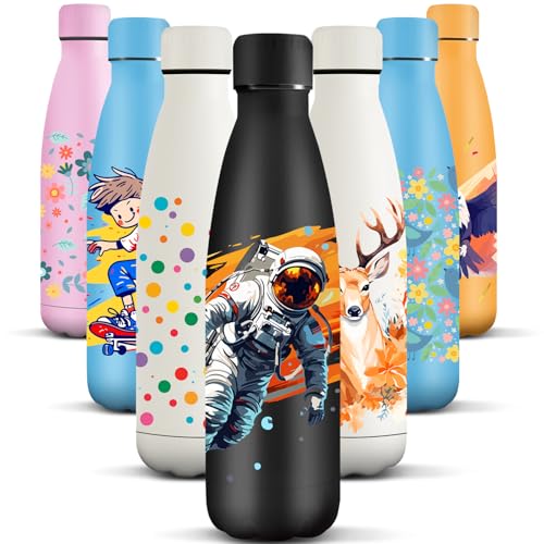 HoneyHolly Edelstahl Trinkflasche, 500ml BPA-frei,...