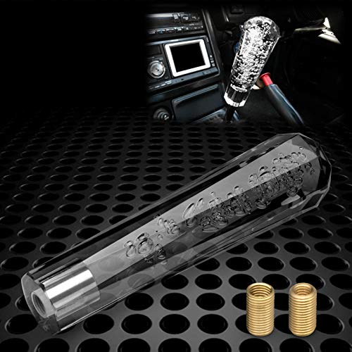 JDMBESTBOY Shift Knob Stick Crystal Transparent Bubble Gray Throw Gear Shifter 20cm