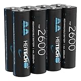 LIEFERUNG enthält 8x Batterien Mignon AA wiederaufladbar Typ 2600 min. 2500 mAh 1.2V HR6 / Aufladbare AA Akku Batterie Ni MH