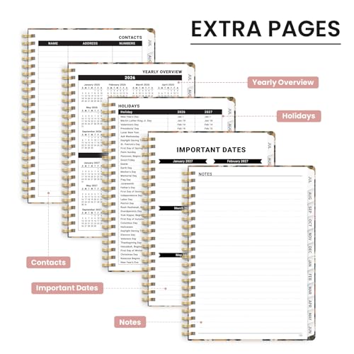 Planner 2026-2027, Monthly and Weekly Academic Planner July 2026 - June 2027, Hardcover Student Teacher Planning Agenda Calendar Book with Tabs, Perfect for Office School Supplies, A5 (6.3" x 8.5") - Garden - Image 6