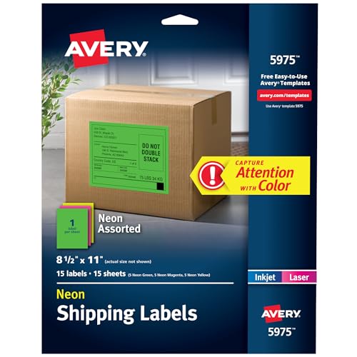 Étiquettes à imprimer Avery 5975 pour éviter les bourrages d'imprimante laser