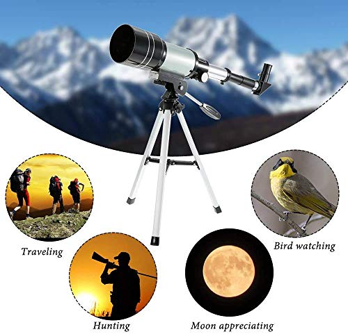 Telescopio astronómico refractor 150X con trípode portátil ajustable miniatura 3