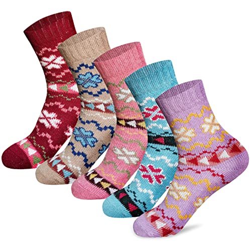 Image of MORECOO Socks for Women - Christmas Gifts for Women - Stocking Stuffers - Thick Wool Soft Warm Cozy Crew Womens Socks