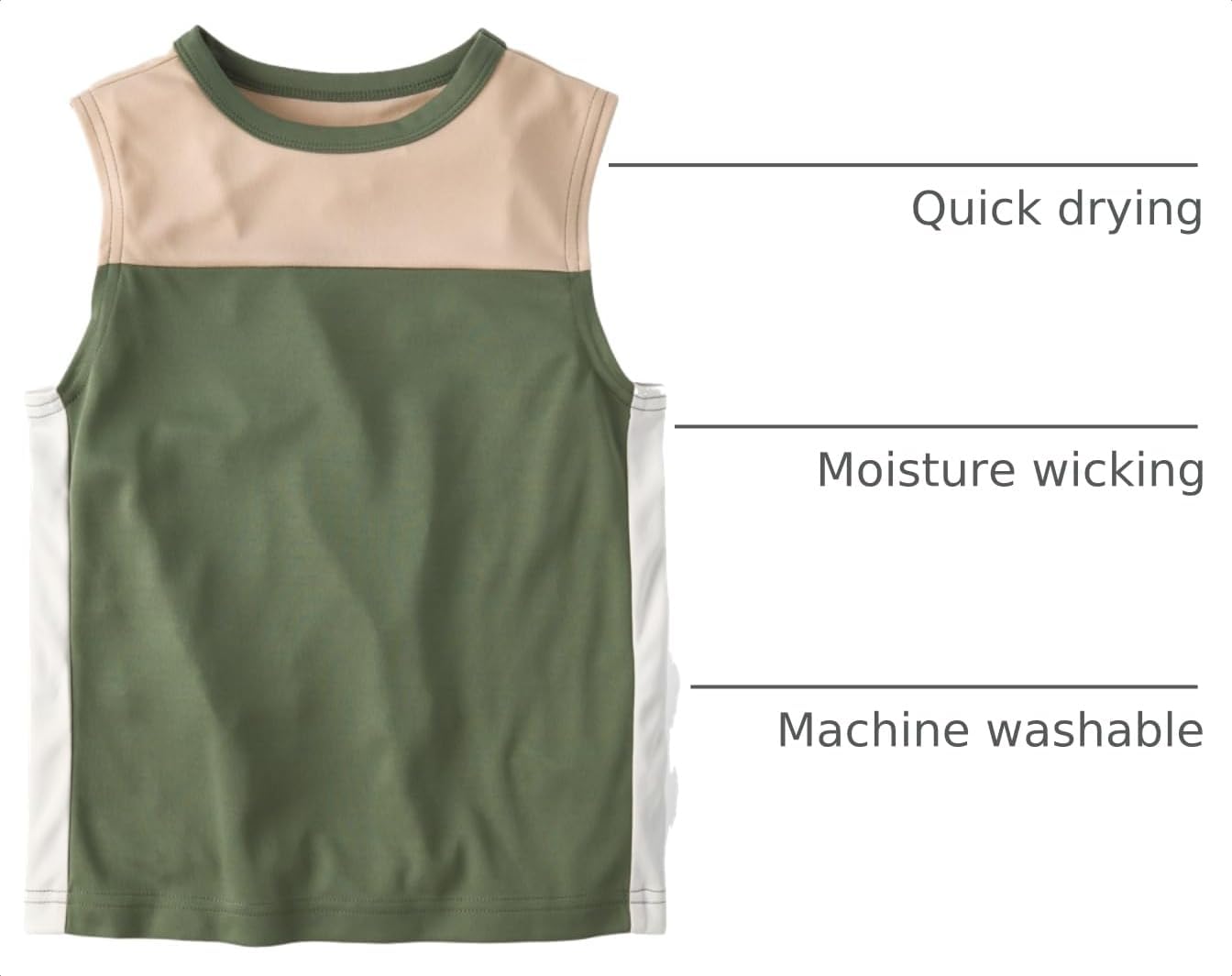 The Children's Place Boys' Athletic Tank Top, Quick Dry