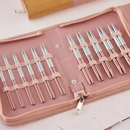 Image of Knitter's Pride Rosemist Regal Interchangeable Needle Set 5 inch inch (13cm) - 11 US Sizes (2.5 to 11)