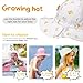 Baby Girl Sun Hat with UPF 50+ Outdoor Adjustable Toddler Beach Hat with Wide Brim Bucket Hats for Kids 2-4 Years Beige White