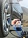Upgraded Tire Inflator Hose Adapter w/360° Rotating End, 21'' Tire Inflation Hose w/Self-Locking Air Chuck for Quick Connect & Release, Presta Valve & Ball Needle for Tire Pump Portable Air Compressor