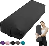TokSay Rectangular Yoga Bolster Pillow - High-Density Foam, Velvet Cover for Yin, Restorative Yoga & Meditation Support