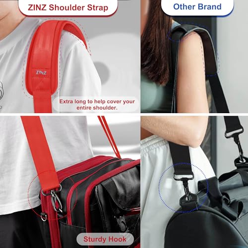 Image of ZINZ 79.5 inch Universal Strap with Ultra-Thick Fixed Breathable Pad - Adjustable Heavy-Duty Shoulder Strap for Laptop, Crossbody, Luggage, Gym, Camera Bag and More - R01E01