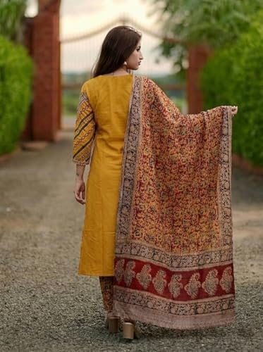 Image of ANNI Designer Women's Rayon Viscose Straight Kurta Set with Palazzo and Dupatta | Stylish Long Kurti Dress for Festive, Party, and Ethnic Wear