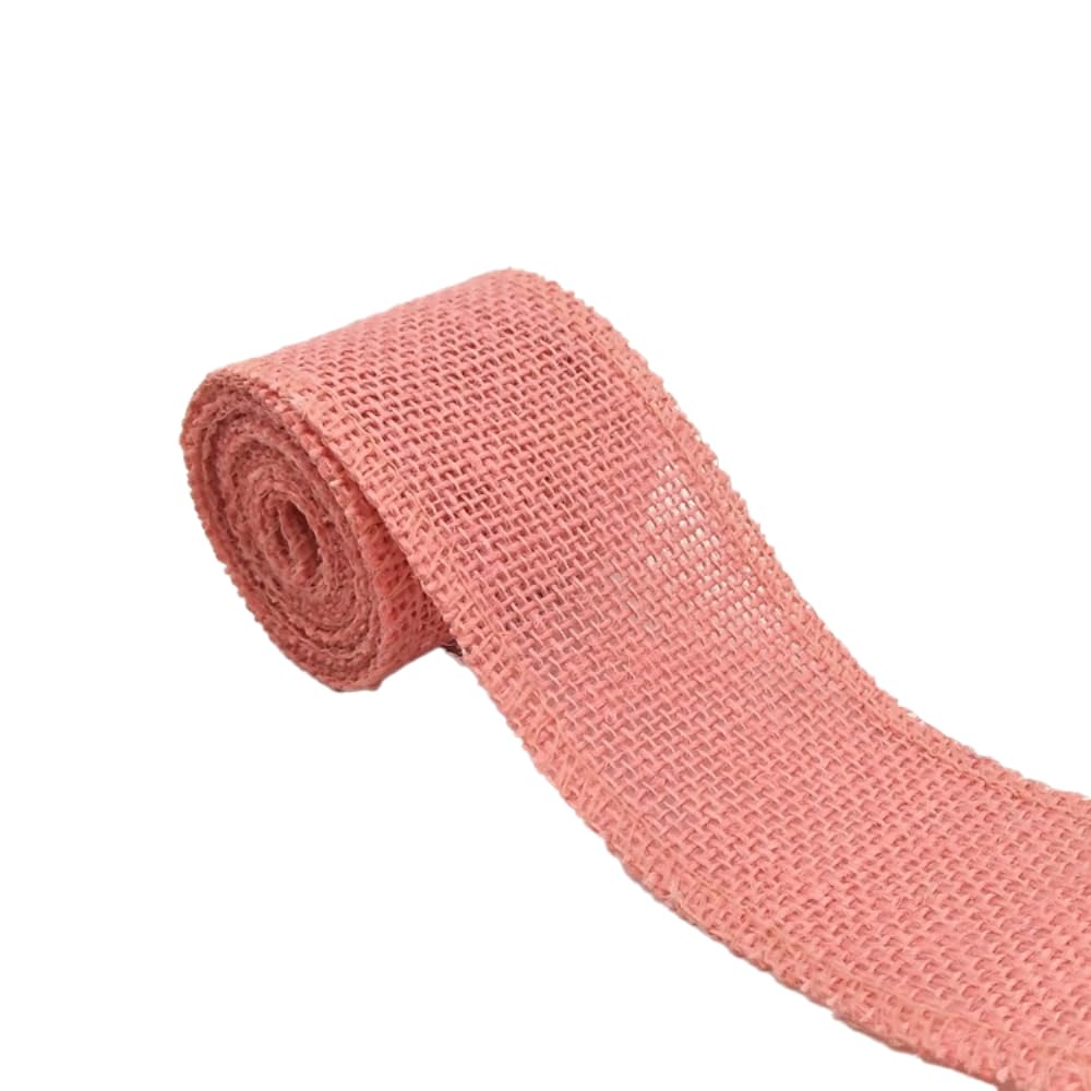 WEKAMOS Juteband Rosa - Naturliches Dekoband Für Weihnachtsdeko & Bastelprojekte
