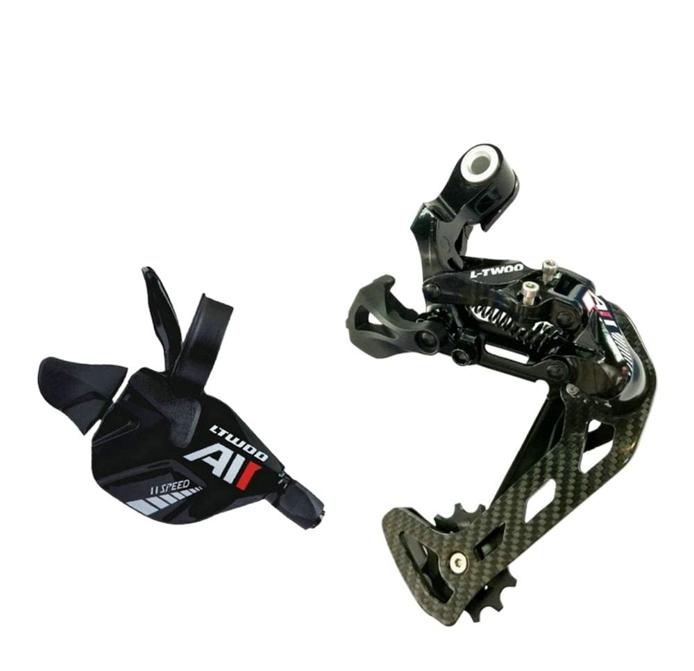 Desviadores Palanca de Cambio de Velocidad AT1x11, desviador Trasero for Bicicleta de montaña MTB, Cassette de 11 velocidades 50T 52T Desviador Trasero (Color : Set Carbon Cage)