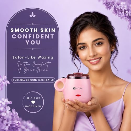 Image of ENORA Brazilian Face Wax for Women | India's 1st Liposoluble Stripless Wax | With Spatula | Natural Ingredients | For Upper Lips, Chin, Cheeks & Hairline (1 PCS, WAX HEATER)