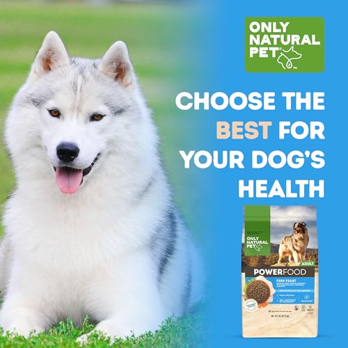 Image of Only Natural Pet PowerFood Fish Feast Grain-Free Dry Dog Food w /Wild-Caught Whitefish, Pumpkin & Superfoods - High Protein, Low Carb Recipe for Small to Large Breeds, Adult to Senior - 20 lb Bag