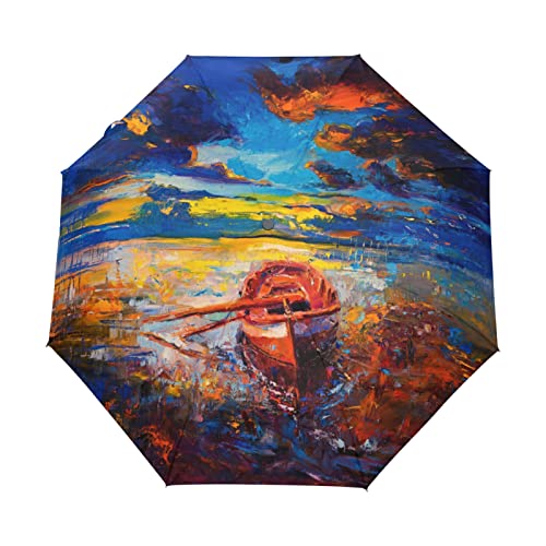 Parapluie de voyage art mer compact pour la plage et la ville