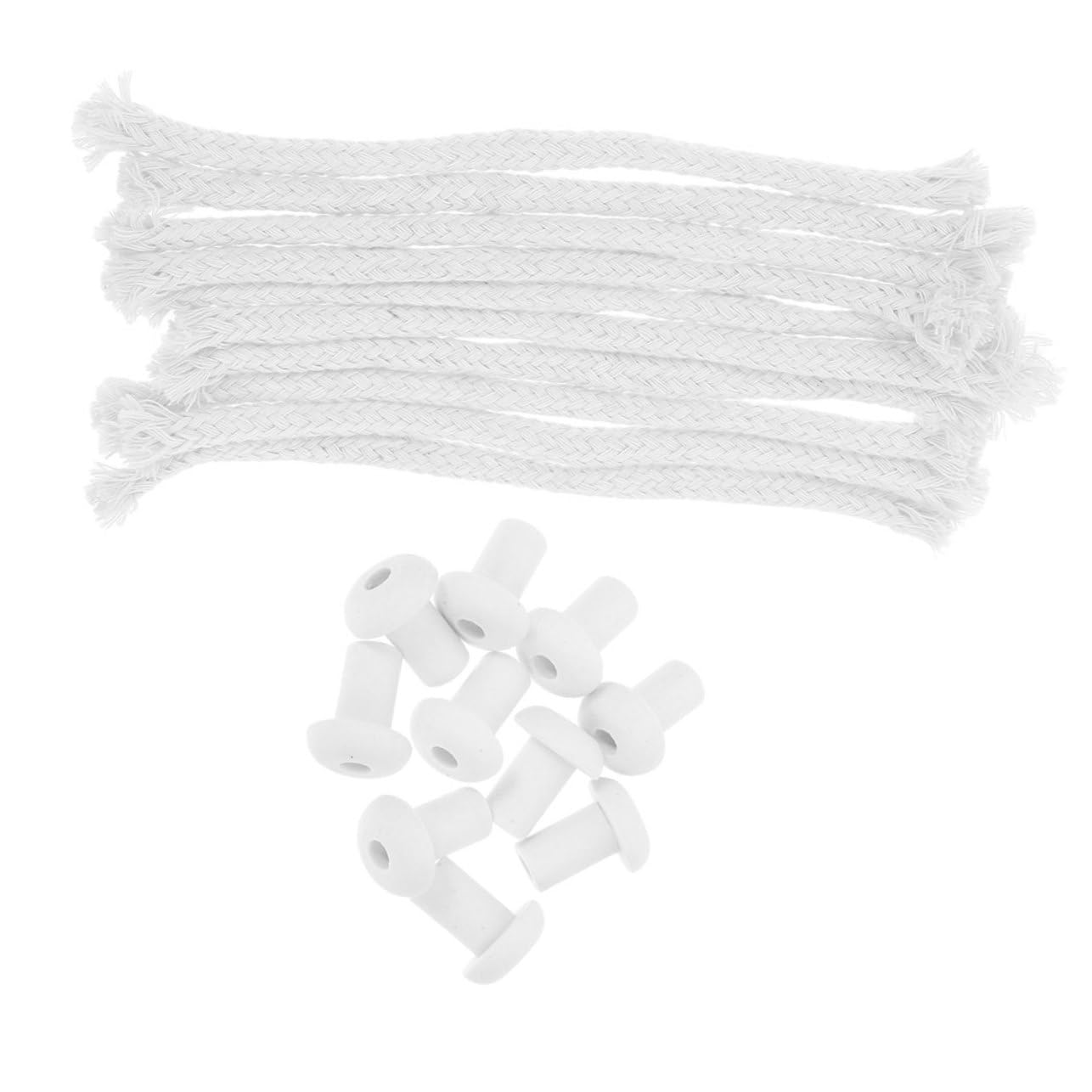 Unomor 1 Set Reliable Laboratory Burner Wick Wicks Holders for Chemistry Experiments Easy Maintenance Steady Flame for Oil Lamp Replacement Tiki Torch Kits