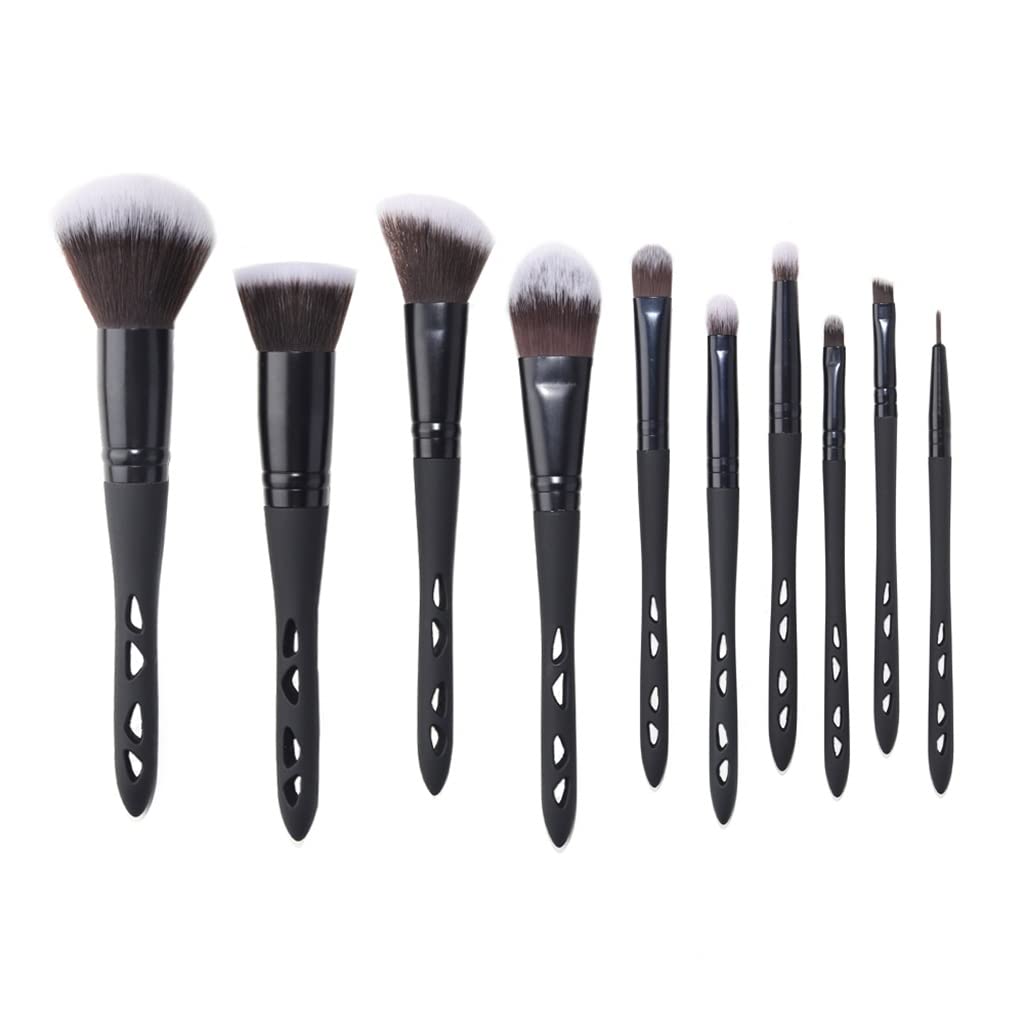 Juego de brochas de Maquillaje, 10 Uds., brocha para Base Hueca, Corrector en Polvo, Kit de Herramientas de Maquillaje Facial líquido profesion