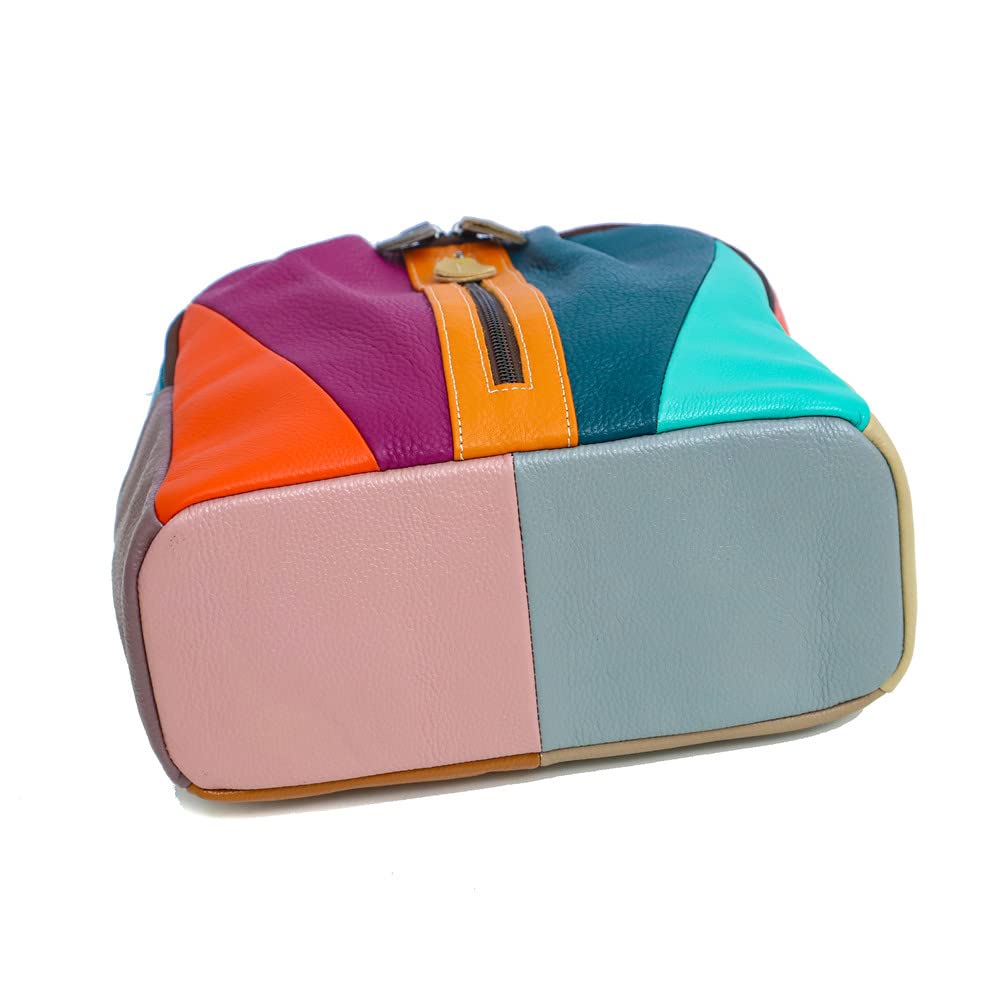 Mochila, bolso de viaje para mujer, mochila de cuero, mochila para mujer de color