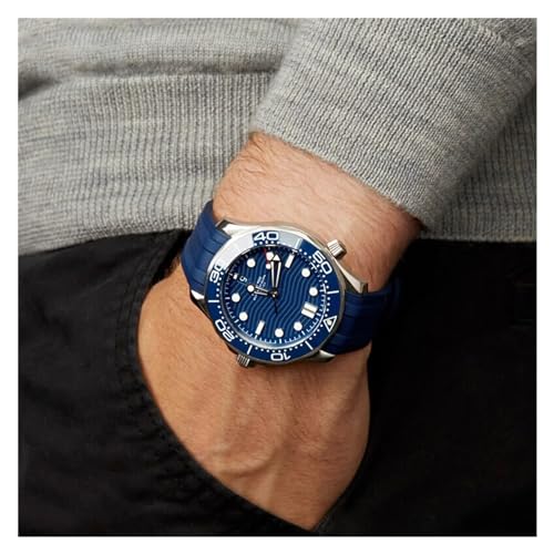 Bracelet montre 20mm silicone premium pour Omega Seamaster 300