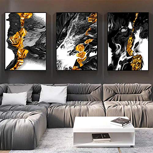 Photo décor à la maison toile peinture 30x45cmx3 | Décoration murale salon vintage abstrait
