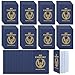 Kenburg 60Pcs Blank Passport Notebook Passport Books for Kids Passport Notebook 4 x 5.5Inch Blank Passport Notebook Pretend Passports for Back to School Party School Theme Party Favors-Navy Blue