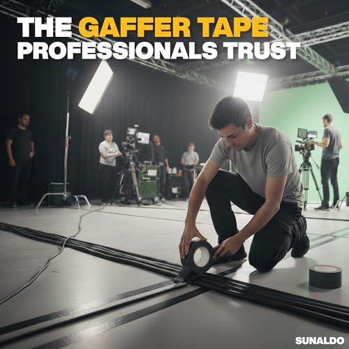 Image of Gaffers Tape Heavy Duty, Easy to Rip, Residue-Free Professional Grade Floor Tape for Electrical Cords, Matte Finish Non Reflective, Weather Resistant (3, Blue, 2 inch x 30 Yards)