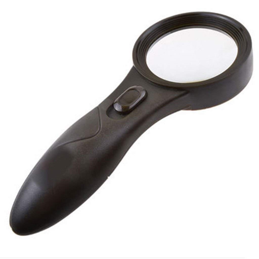 Tragbare Glaslupe mit Beleuchtung Handlupe Professionelle HD-Glas-6-fach vergrößerte Spiegellupe zum Lesen Needed