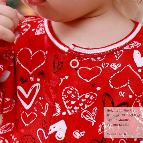 Baby Girls 100% Cotton Long Sleeve Rompers Footless Jumpsuits One-Piece Outfits 5