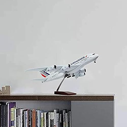 Miniatura 3 de ANDSYYDS Modelo grande de avión a escala 1160, modelo Airbus A380, modelo de avión Air France, modelo de resina plástica fundida a presión para