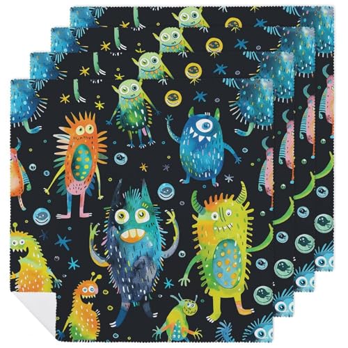 Servilletas de Tela Reutilizables Estampado Estrellas y Burbujas miniatura 1