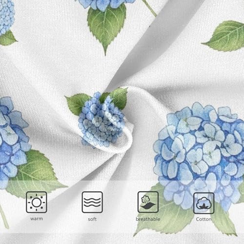 Blue Hydrangea Flowers White Toddler Girls Underwear 2t Cotton Panties for Girl Aesthetic Briefs Underpants3