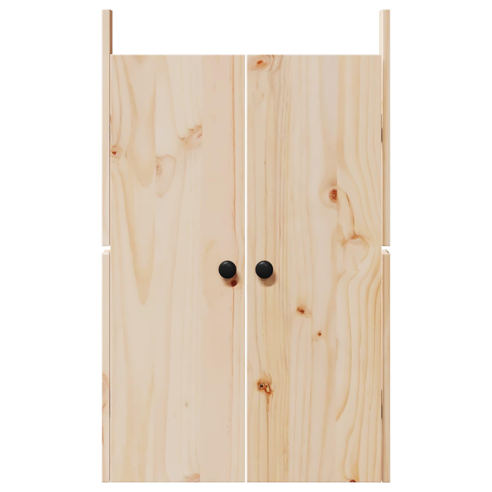 vidaXL Puerta de Cocina MEPPEL 2 pcs Crema 50 x 9 x 82 cm, Puerta de Cocina Moderna, de Pino Rectangular, Duradera, Suave al Tacto, fácil de armar, Ideal para Interiores