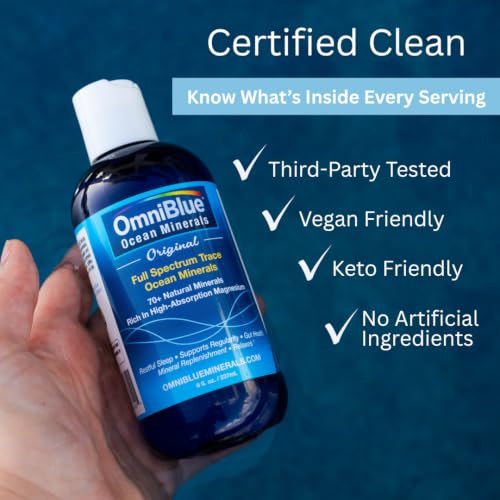 OmniBlue Ocean Minerals - 70+ Trace Minerals & Liquid Magnesium - Potassium, Chloride- Low Sodium - Natural Support for Sleep, Digestion, Regularity, Hydration & Electrolyte Balance (8 oz) - Image 4