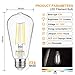 Ascher Vintage LED Edison Bulbs 60 Watt Equivalent, Eye Protection Led Bulb with 95+ CRI, Non-Dimmable, High Brightness Daylight White 4000K, ST58 Antique LED Filament Bulbs, E26 Base, Pack of 4