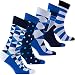 Socks n Socks-Men's 5-pair Luxury Fun Cool Cotton Colorful Mix Socks Gift Box