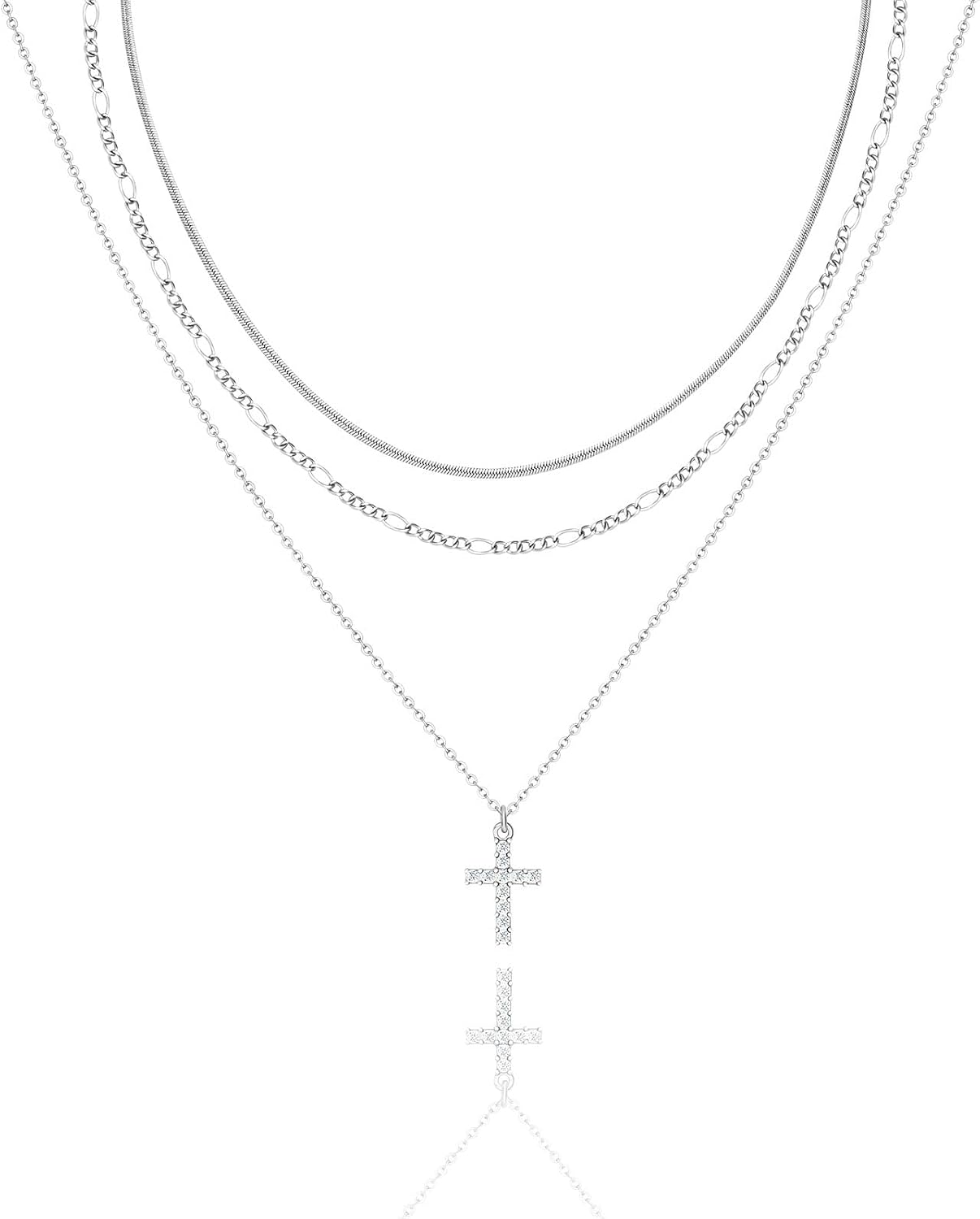 LANE WOODS Gold Plated Necklaces for Women - Multilayer Coin Medallion Pendant Necklace Adjustable Layering Choker Necklaces Chain Set Jewelry