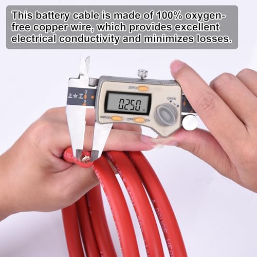 Image of 4 AWG Battery Cable 15FT Red+Black for Automotive, Marine and Solar | 4 AWG Welding Cable, 4 AWG Wire, 4AWG Copper Wire