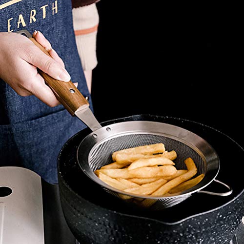 Hemoton Colher de Escumadeira de Gordura de Aço Inoxidável Malha Fina Coador de Óleo de Cozinhar Coa
