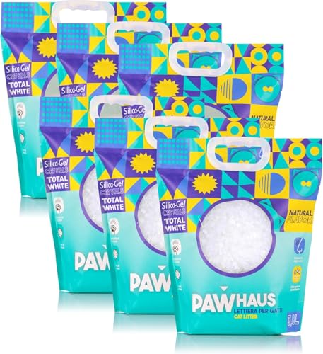 PawHaus - 3.8L Lettiera in Cristalli di Silicio per Gatti - Antistatica e Sicura - Priva di Polvere - Ultra Assorbente - Trattiene gli Odori (6)