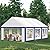 Tents for Parties Party Tent 16x20 ft, Outdoor Canopy Carpas para Fiestas Heavy Duty, Large Waterproof Patio Event Wedding Tent White & Blue with Sidewalls Walls for Backyard
