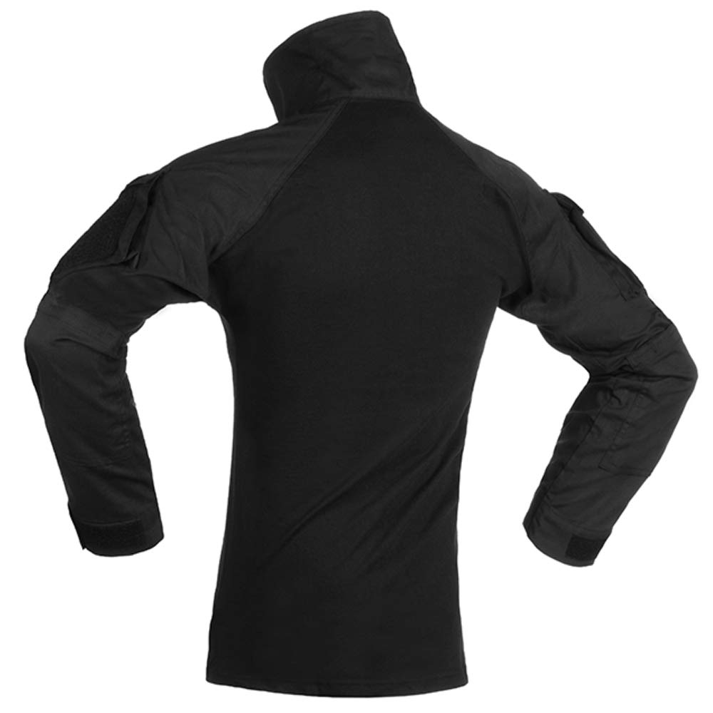 Invader Gear Chemise à Manches Longues Sports Combat, Tissu Ripstop (Noir, S)