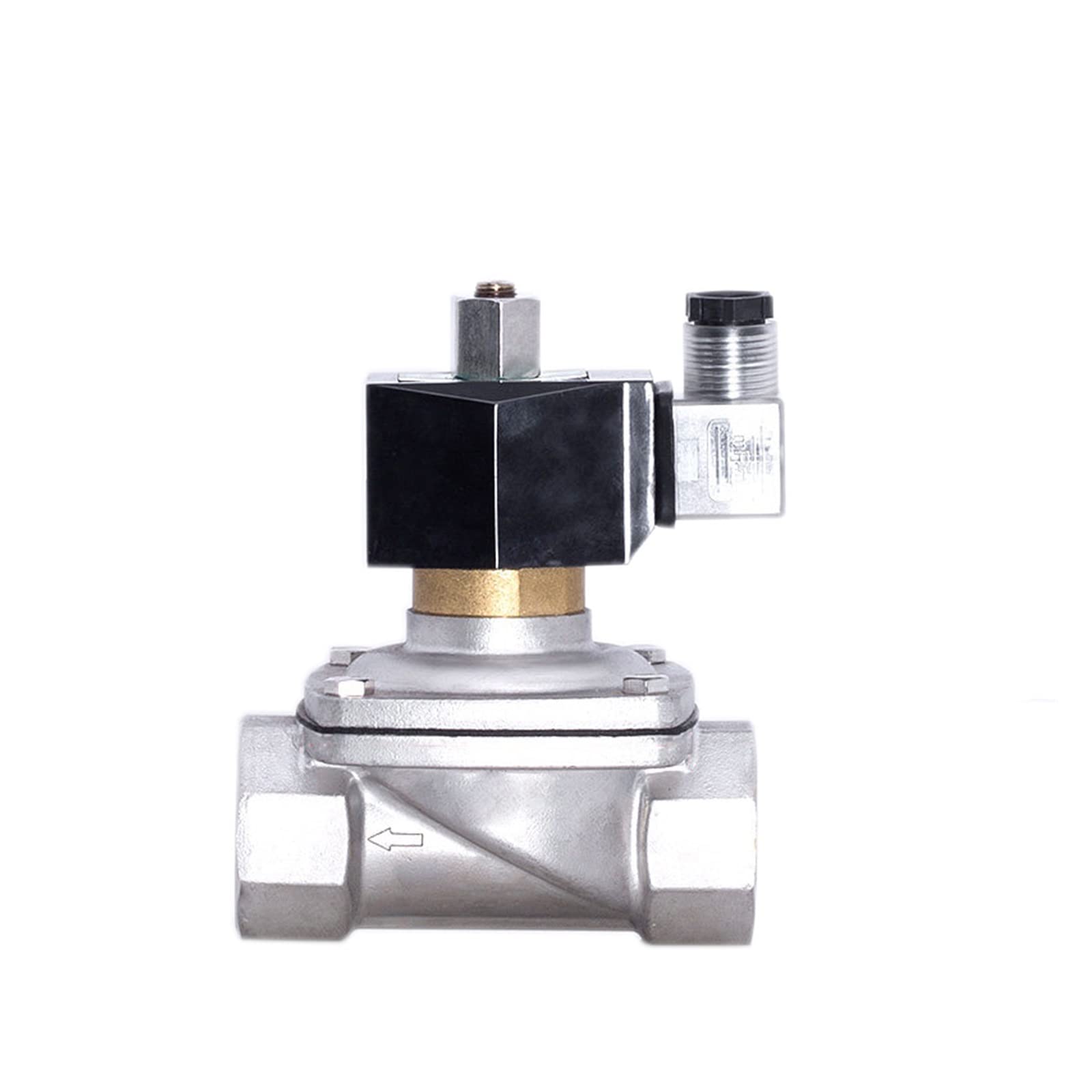 TREDSWQCV 1-1/4" Normally Open Stainless Steel Solenoid Valve With LED Power Indicator 24V 12V 220V 110V(BSP-220VAC-VITON-SEAL)