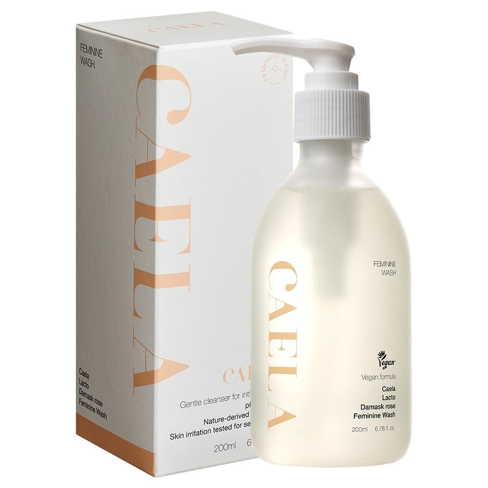 CAELA Feminine Wash Gel, pH-Balanced Formula with Triple Lactobacillus Ferment Complex, Vegan K-Beauty Intimate Care for Women, Sea Buckthorn & Damask Rose, Sulfate-Free, 6.76 Fl Oz