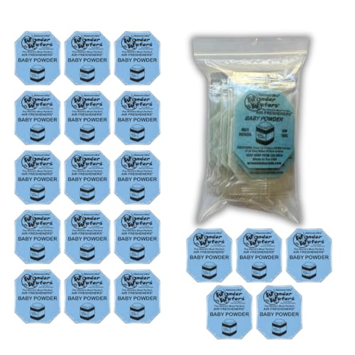 Image of Wonder Wafers 20 count Air Fresheners Individually Wrapped, Baby Powder Fragrance