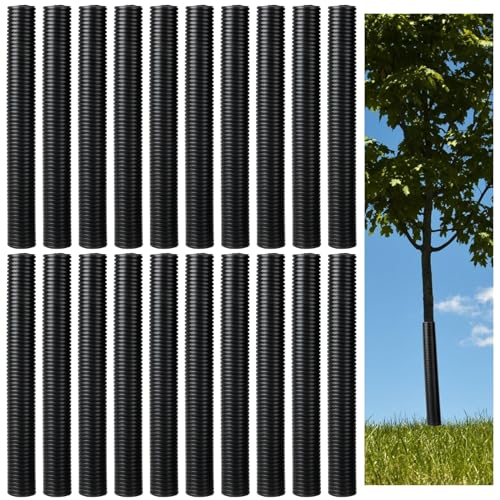 Protection de tronc d'arbre Menkxi plastique noir contre les morsures d'animaux - 2