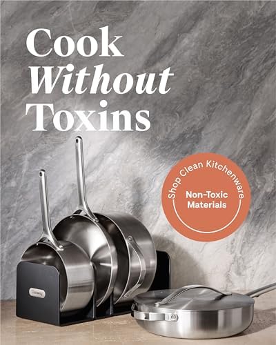 Caraway Stainless Steel Cookware Set – 12 Piece 5-Ply Stainless Steel Pots and Pans Set - Includes Fry, Sauce, Sauté Pan, Dutch Oven, and Space-Saving Storage - Non Toxic, PTFE & PFOA Free - Thumbnail 3