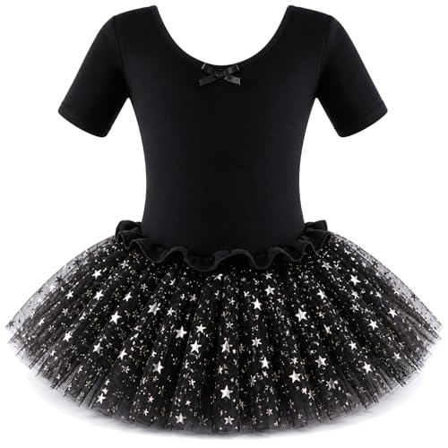 Dancina Girls Ballet Tutu Dress, Short Sleeve Princess Ballerina Outfit Dancina Girls Ballet Tutu Dress, Short Sleeve Princess Ballerina Outfit
