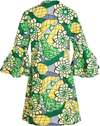 SHENBOLEN Women African Print Jacket Dashiki Traditional Top Dress2