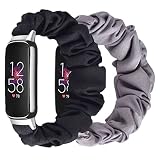 ❤ 【Nuevo diseño】--- El último diseño innovador para correa de reloj Fitbit Luxe con diseño de banda elástica elástica, muy lindo. Sin hebilla, fácil de poner y quitar, elástico grueso que se adapta al tamaño de tu muñeca, y hay variedad de estampados clásicos para que elijas.